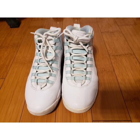 Air Jordan Retro 10 White/ Ice Green Size 8  (2005)31177013100 Women\'s main image 7